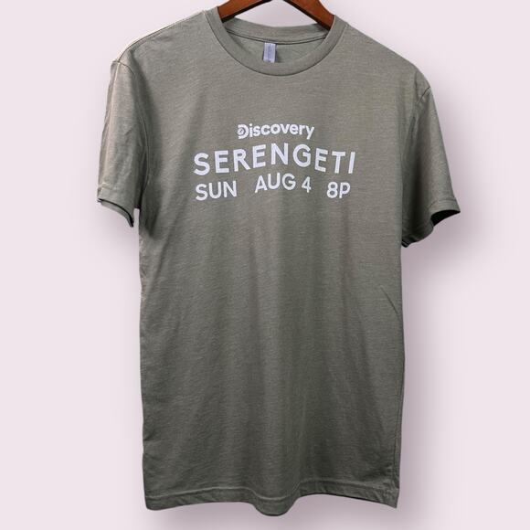 Discovery Channel Serengeti Promo T-shirt Men's Size Small Green NWOT Deadstock - Picture 1 of 6